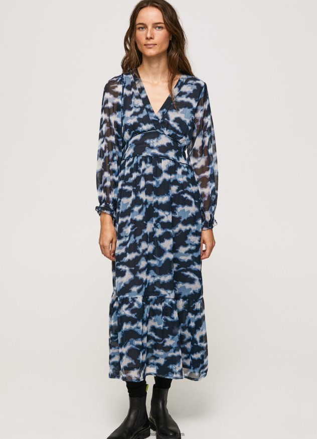 rochie midi cu imprimeu blita femei Pepe Jeans multi 6Z0R46194