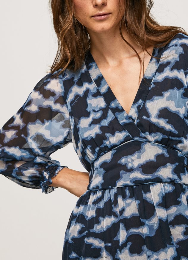 rochie midi cu imprimeu blita femei Pepe Jeans multi 6Z0R46194