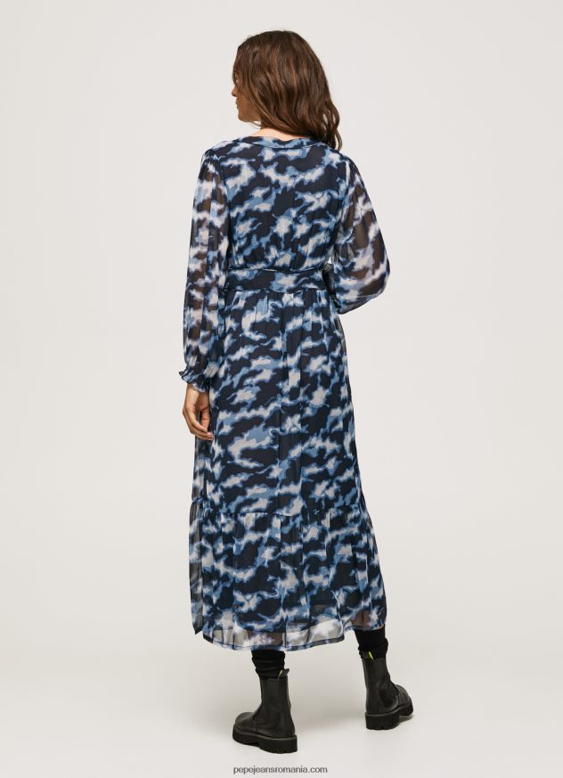 rochie midi cu imprimeu blita femei Pepe Jeans multi 6Z0R46194