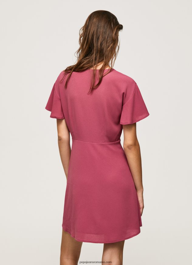 rochie scurtă cu decolteu în V femei Pepe Jeans fard de obraz închis 6Z0R46196