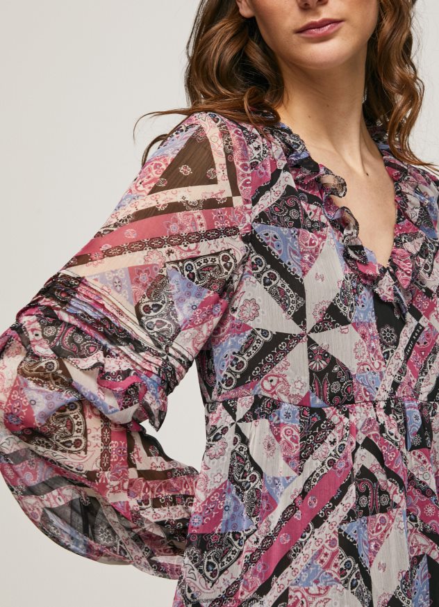 rochie scurtă cu potrivire boxy femei Pepe Jeans multi 6Z0R46179