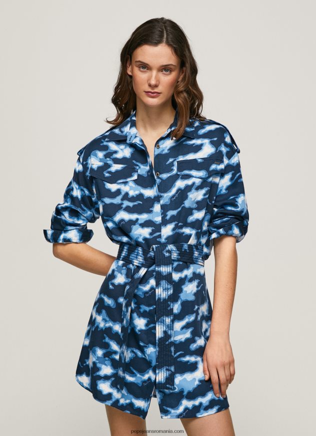 rochie scurtă de camuflaj burnet femei Pepe Jeans multi 6Z0R46173