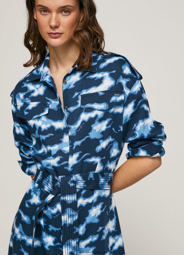 rochie scurtă de camuflaj burnet femei Pepe Jeans multi 6Z0R46173