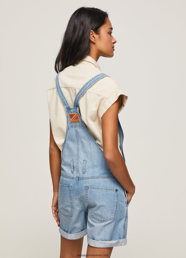 salopete scurte din denim de bumbac femei Pepe Jeans denim 6Z0R46175