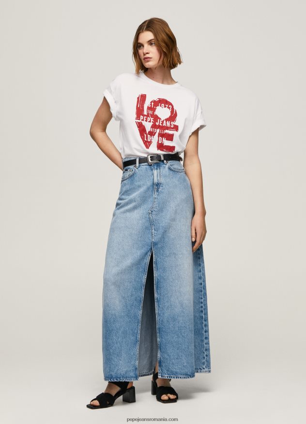 tricou cu imprimeu logo love femei Pepe Jeans alb 6Z0R46396
