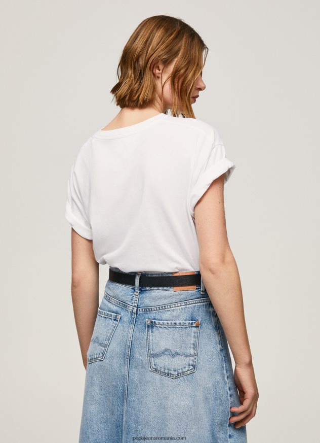 tricou cu imprimeu logo love femei Pepe Jeans alb 6Z0R46396