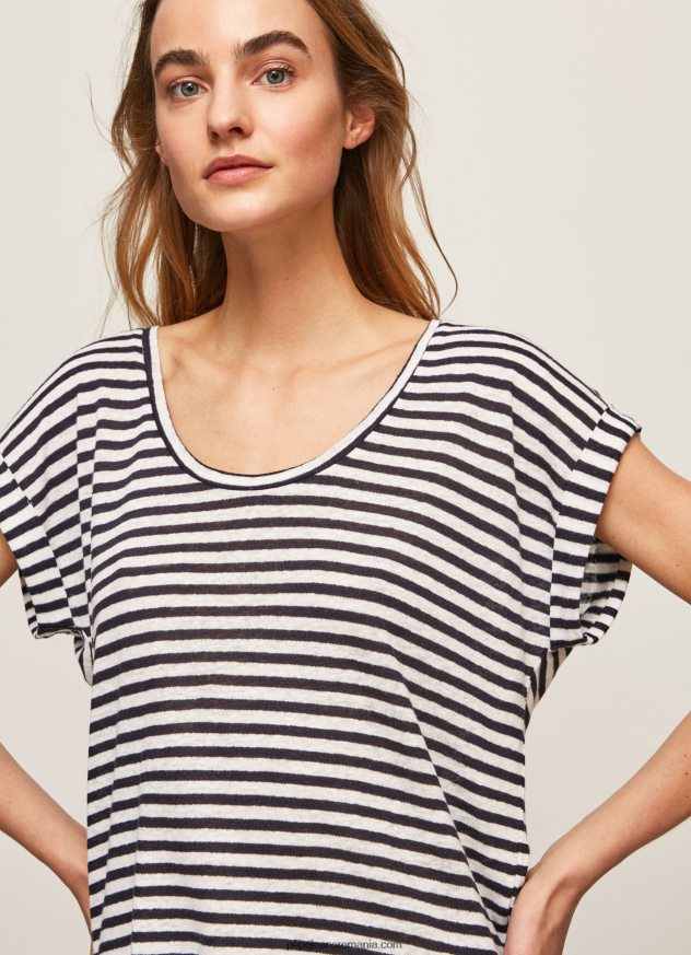 tricou cu imprimeu în dungi femei Pepe Jeans dulwich 6Z0R46458