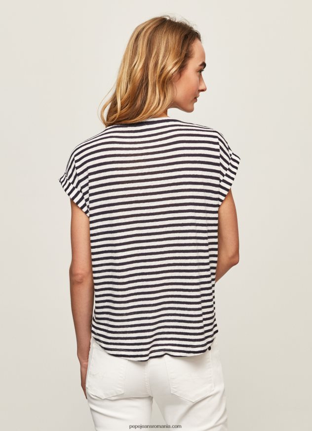 tricou cu imprimeu în dungi femei Pepe Jeans dulwich 6Z0R46458