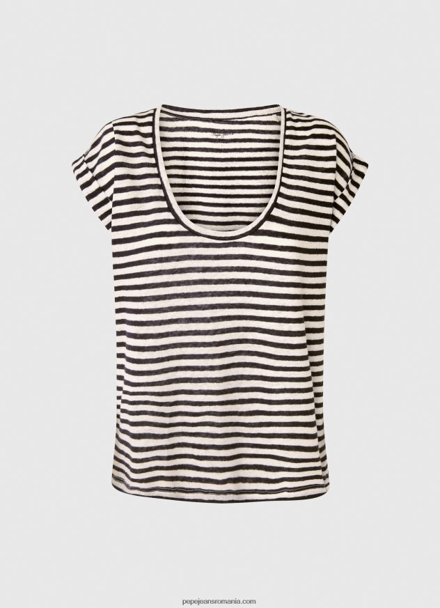 tricou cu imprimeu în dungi femei Pepe Jeans dulwich 6Z0R46458