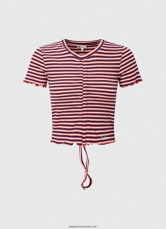 tricou cu imprimeu în dungi femei Pepe Jeans multi 6Z0R46442