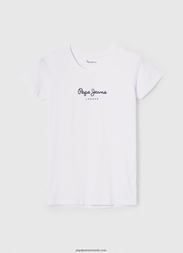 tricou cu logo de bază femei Pepe Jeans alb 6Z0R46416