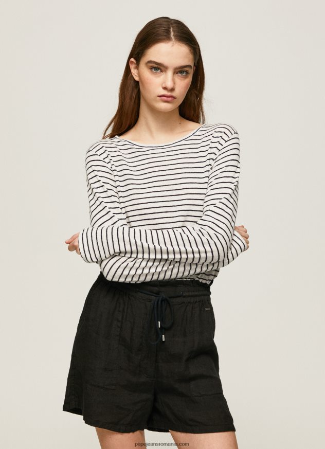 tricou cu mânecă lungă în dungi femei Pepe Jeans dulwich 6Z0R46436