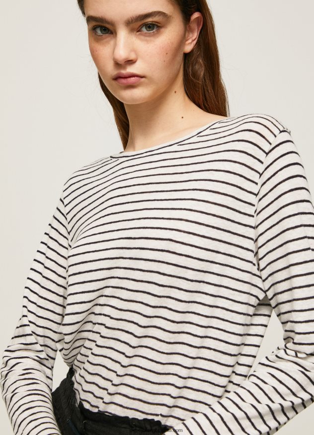 tricou cu mânecă lungă în dungi femei Pepe Jeans dulwich 6Z0R46436