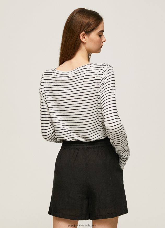 tricou cu mânecă lungă în dungi femei Pepe Jeans dulwich 6Z0R46436