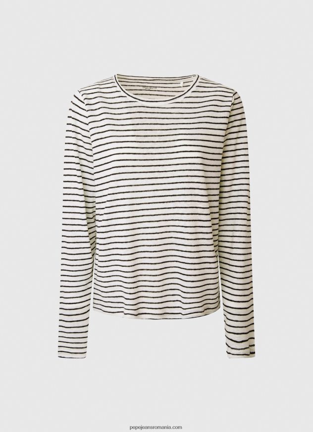 tricou cu mânecă lungă în dungi femei Pepe Jeans dulwich 6Z0R46436
