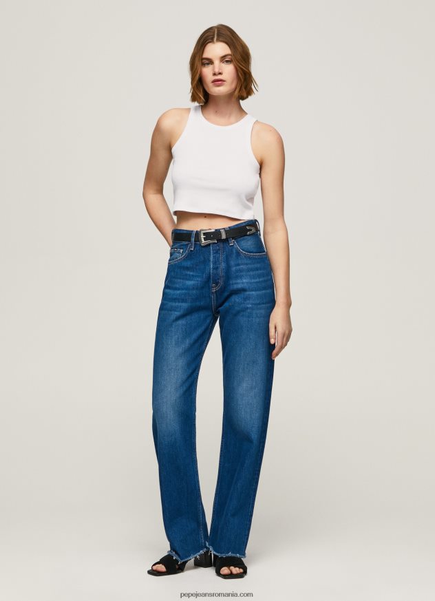 tricou cu mâneci cu mâneci striate femei Pepe Jeans alb 6Z0R46423