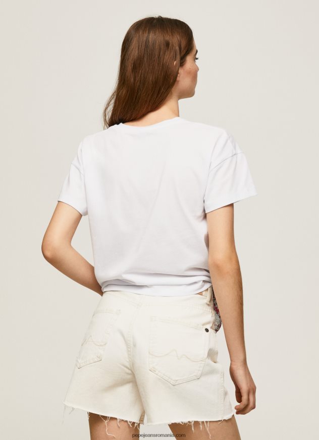 tricou din bumbac cu imprimeu floral femei Pepe Jeans studio roșu 6Z0R46380