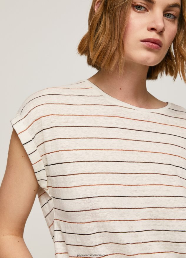 tricou in dungi cu imprimeu femei Pepe Jeans multi 6Z0R46447