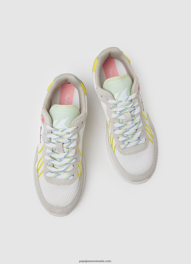 adidași de alergare holland mesh femei Pepe Jeans alb 6Z0R46605