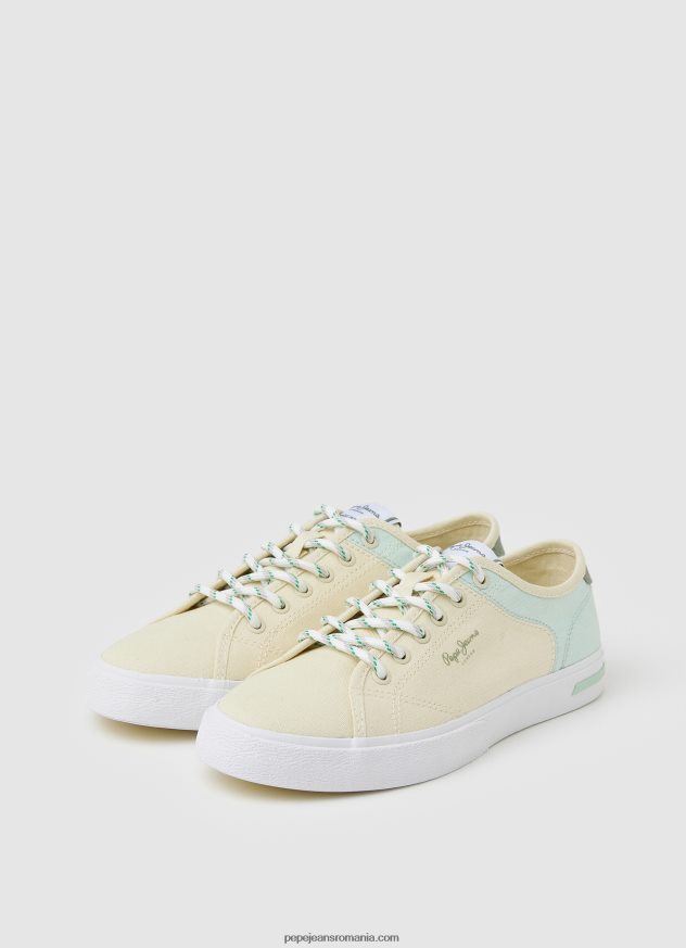 adidași de bază Kenton Road femei Pepe Jeans lămâie pastelată 6Z0R46634