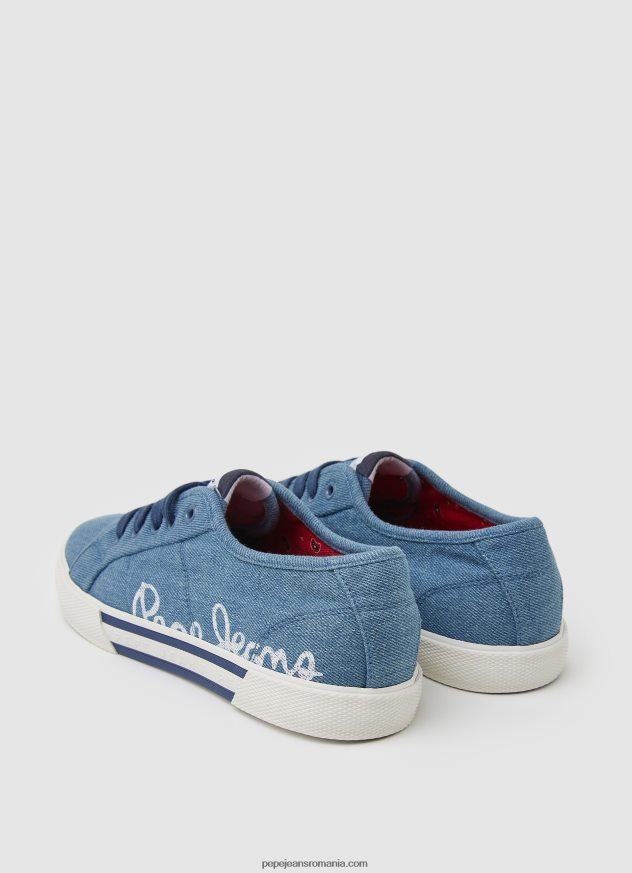 adidași de bază din denim brady femei Pepe Jeans albastru de fabrică 6Z0R46633