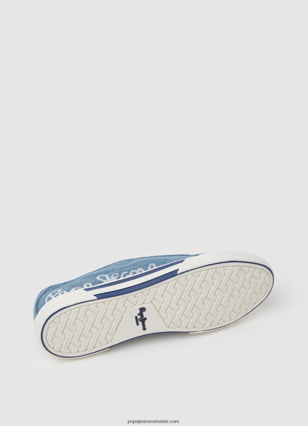 adidași de bază din denim brady femei Pepe Jeans albastru de fabrică 6Z0R46633