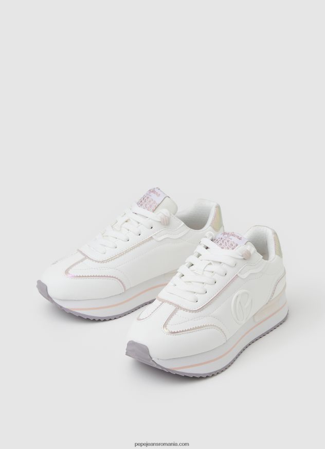 adidași de bază rusper charm femei Pepe Jeans alb 6Z0R46599