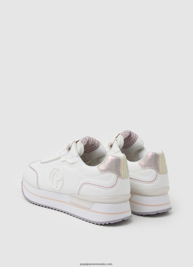adidași de bază rusper charm femei Pepe Jeans alb 6Z0R46599