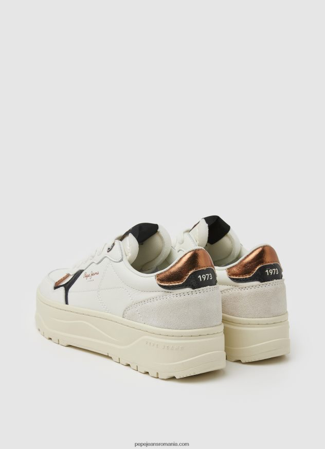 adidași din piele Kore Retry femei Pepe Jeans aproape alb 6Z0R46571