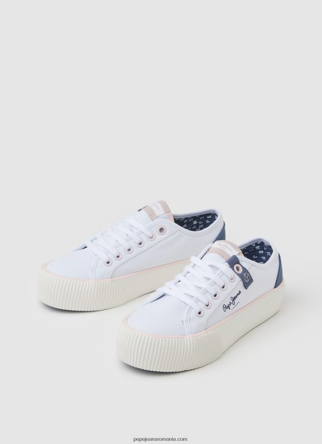 adidași ottis cu platformă de soare femei Pepe Jeans alb 6Z0R46608