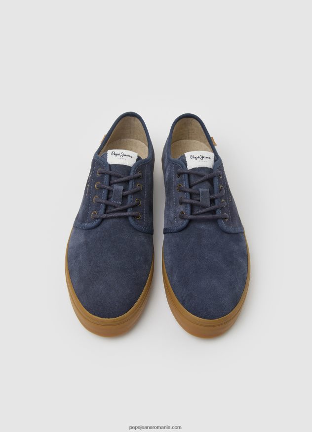 pantofi colin adidași din piele femei Pepe Jeans marina 6Z0R46638