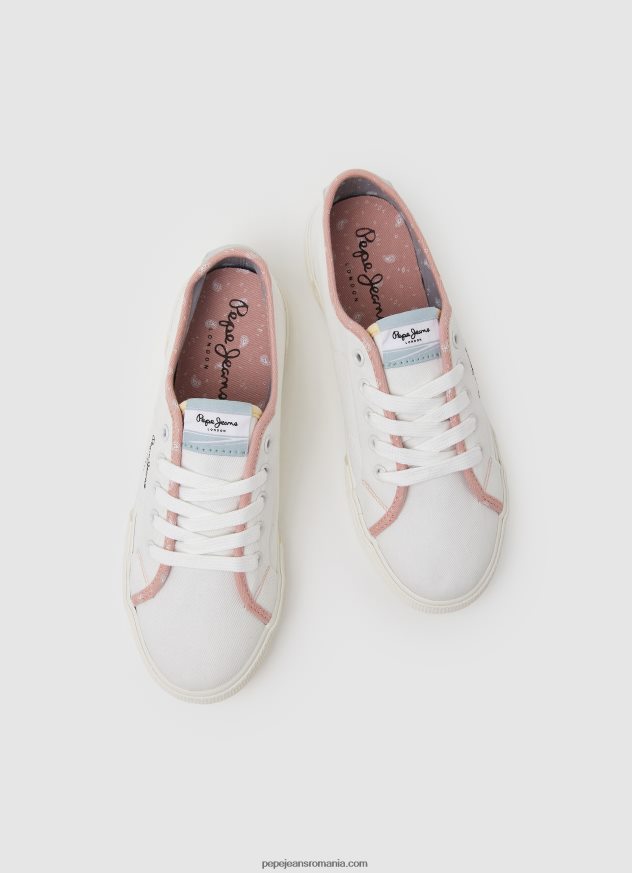pantofi sport brady bandan femei Pepe Jeans alb 6Z0R46632
