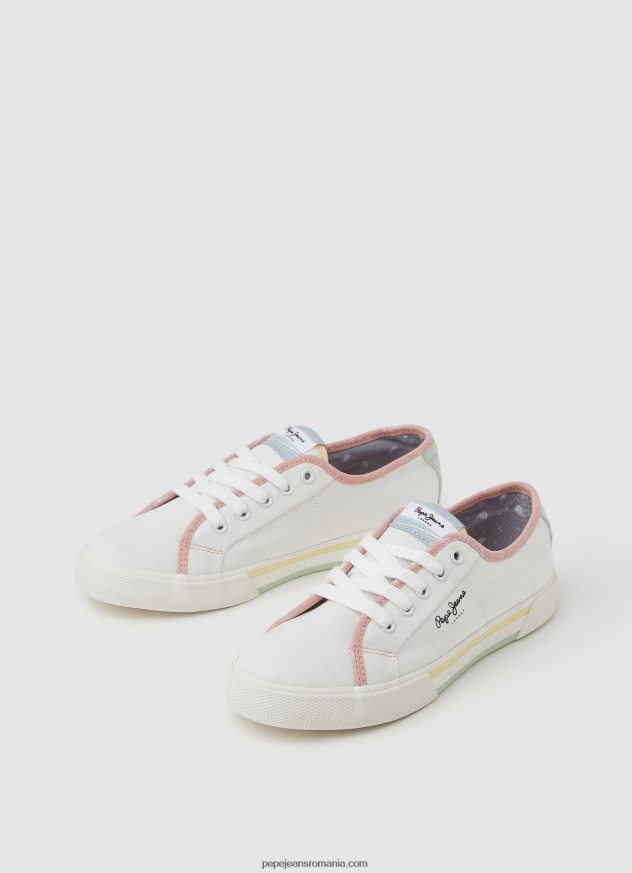 pantofi sport brady bandan femei Pepe Jeans alb 6Z0R46632