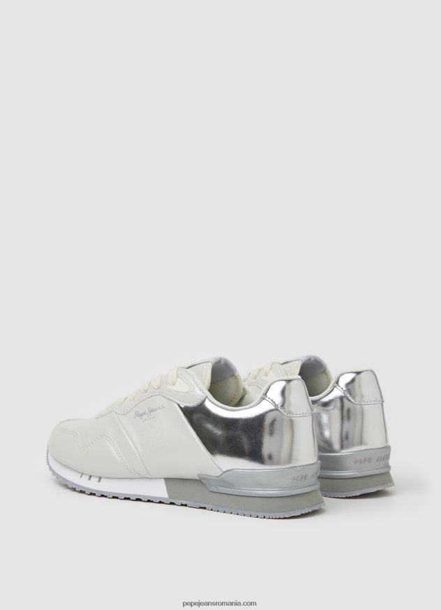 pantofi sport combinați london femei Pepe Jeans alb de fabrică 6Z0R46588
