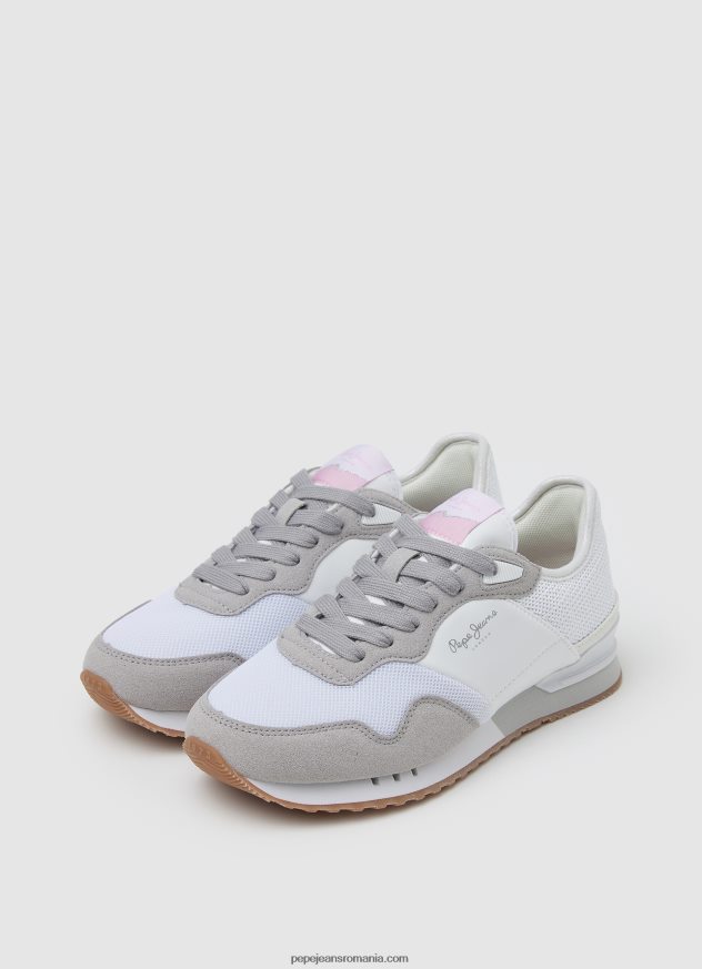 pantofi sport combinați london troy femei Pepe Jeans alb 6Z0R46590