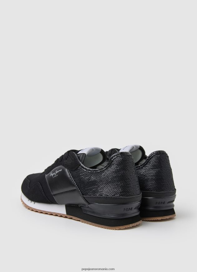 pantofi sport combinați london troy femei Pepe Jeans negru 6Z0R46611
