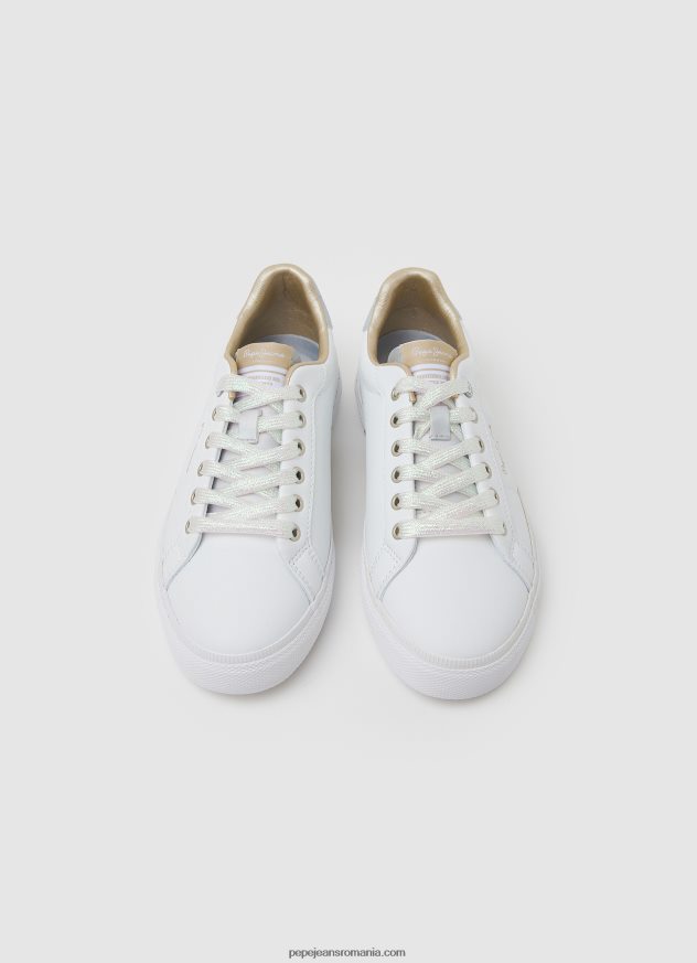 pantofi sport de bază Kenton Flag femei Pepe Jeans alb 6Z0R46593