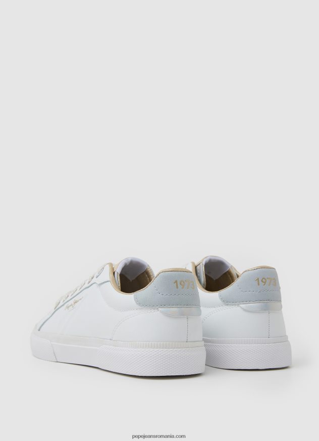 pantofi sport de bază Kenton Flag femei Pepe Jeans alb 6Z0R46593