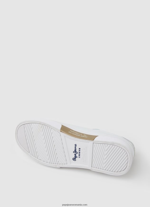 pantofi sport de bază Kenton Flag femei Pepe Jeans alb 6Z0R46593