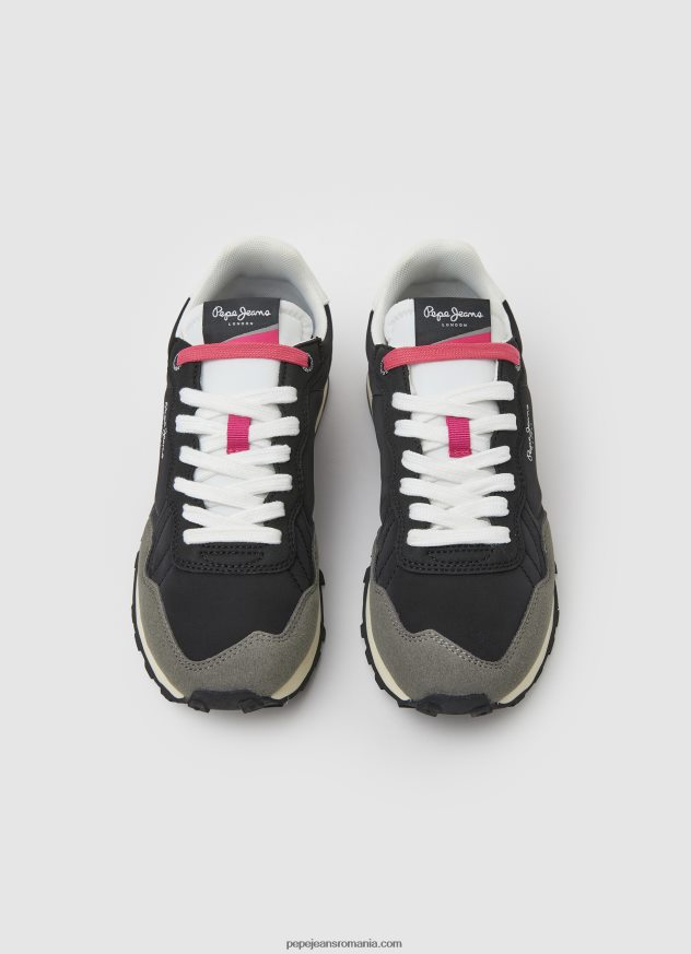 pantofi sport pentru alergare femei Pepe Jeans negru 6Z0R46619