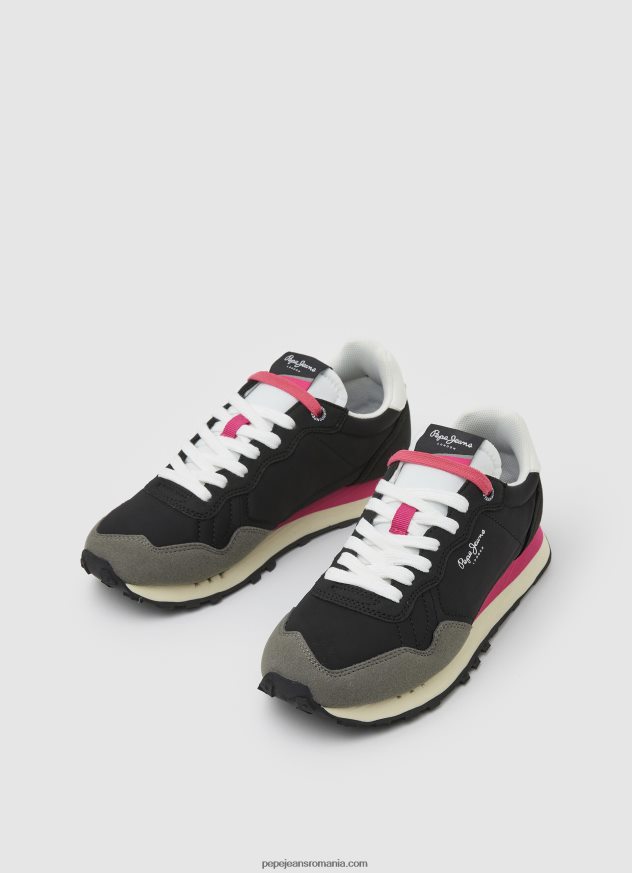 pantofi sport pentru alergare femei Pepe Jeans negru 6Z0R46619