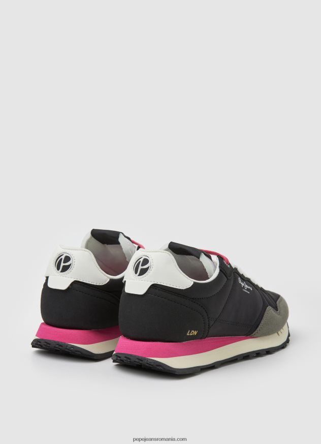 pantofi sport pentru alergare femei Pepe Jeans negru 6Z0R46619