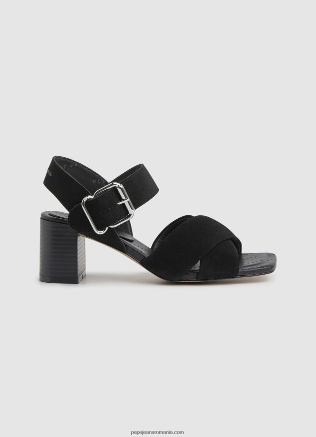 sandale altea basic din piele intoarsa femei Pepe Jeans negru 6Z0R46648