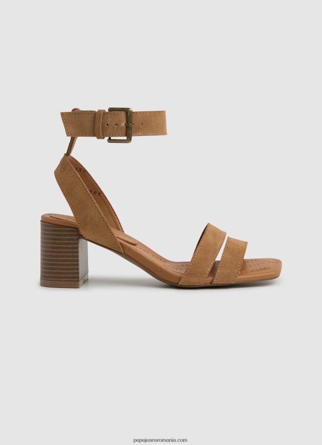 sandale altea inteligente din piele intoarsa femei Pepe Jeans tutun 6Z0R46642