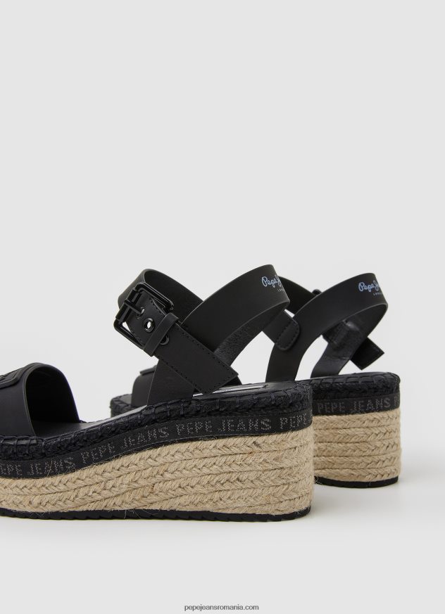 sandale cu pană marca witney femei Pepe Jeans negru 6Z0R46643
