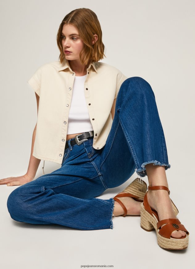 sandale din piele taffy day femei Pepe Jeans bronzat 6Z0R46645