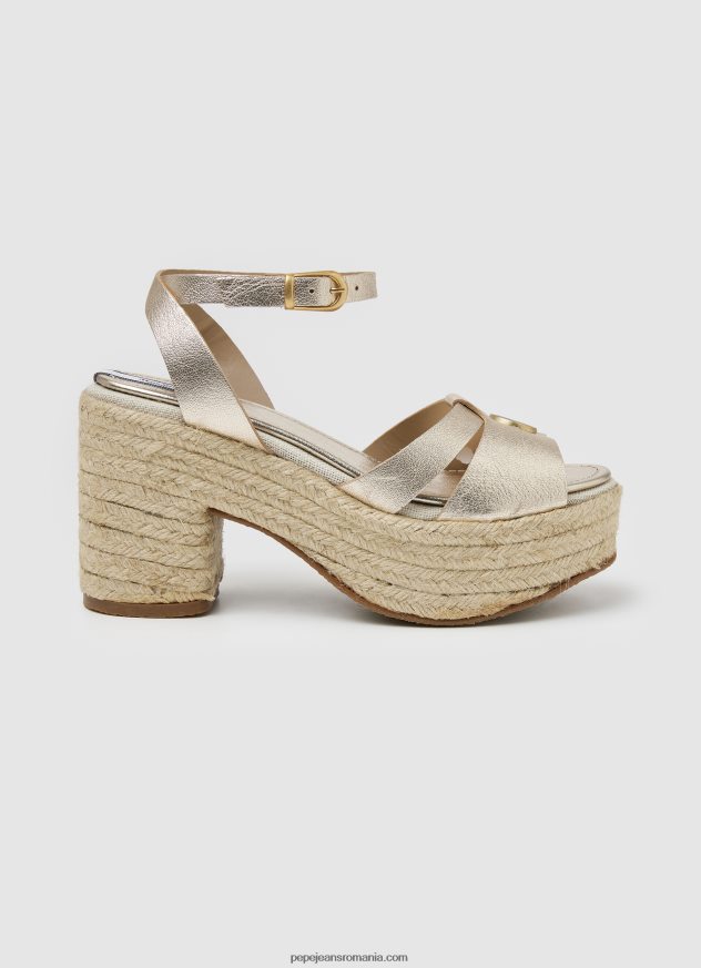 sandale din piele taffy night femei Pepe Jeans aur 6Z0R46646