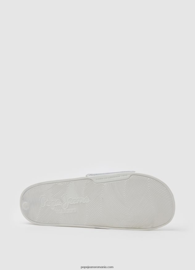 glisor dulce șlapi de plajă femei Pepe Jeans argint perlat 6Z0R46694