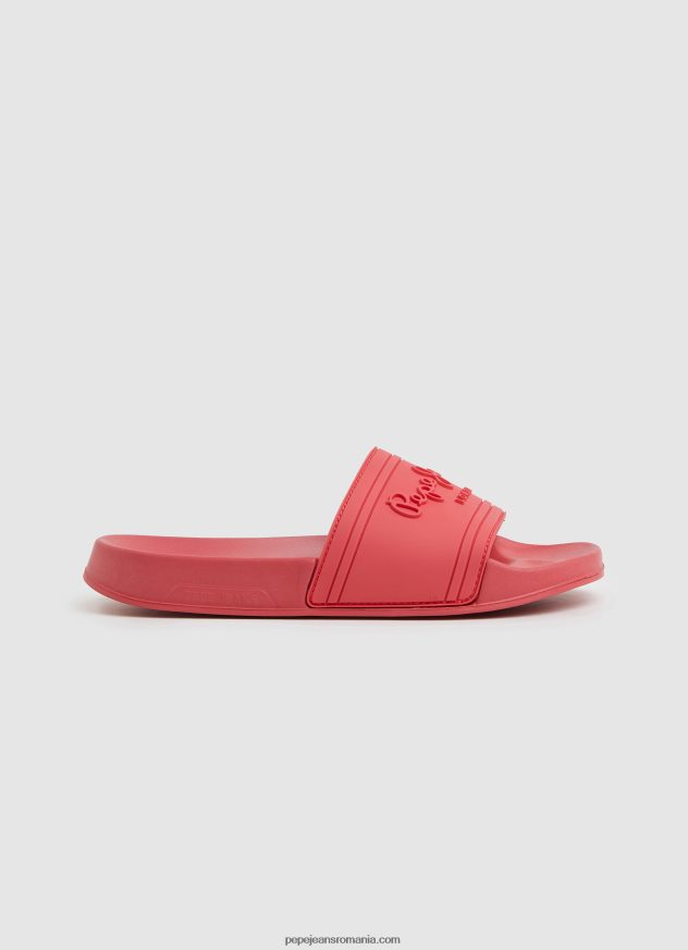 șlapi de plajă cu logo slider femei Pepe Jeans coral 6Z0R46684