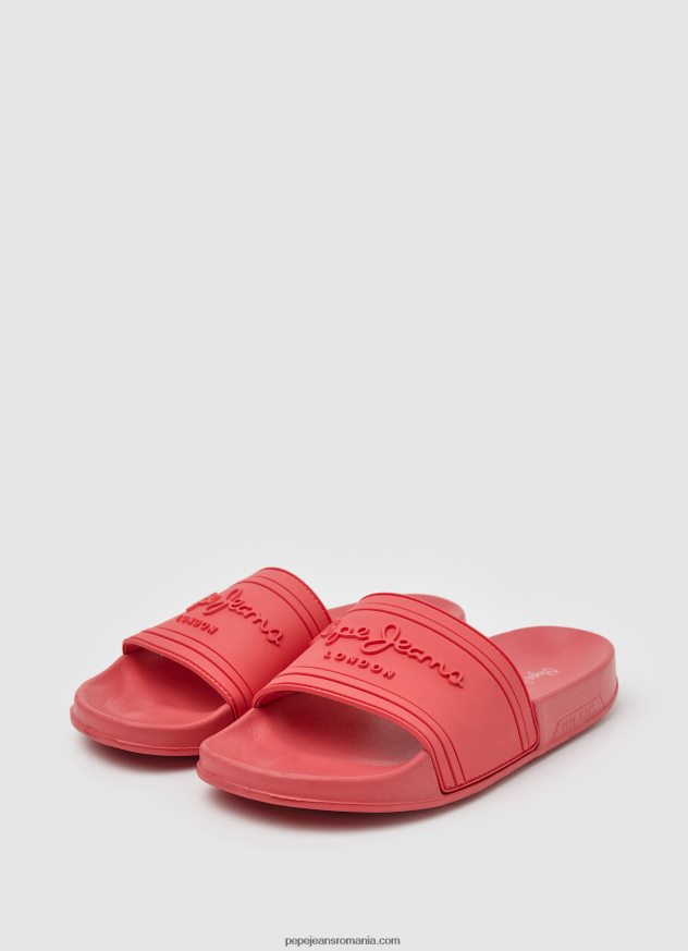 șlapi de plajă cu logo slider femei Pepe Jeans coral 6Z0R46684